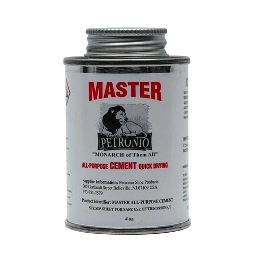 Master All Purpose Cement 4oz Brush-in-Can - Shoe Glue Contact Cement for Repair
