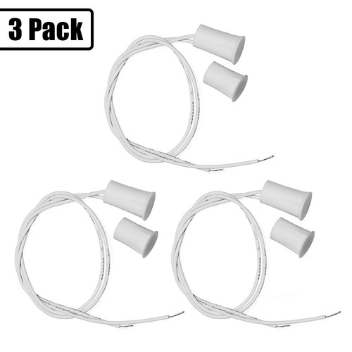 10pcs NC Recessed Wired Windows & Door Contact Sensor Alarm Magnetic Reed Switch