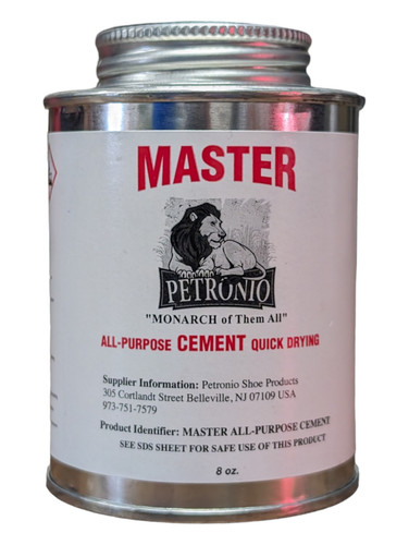 Master All Purpose Cement 8 oz Brush in Can - Contact Cement- Shoe Repair Glue