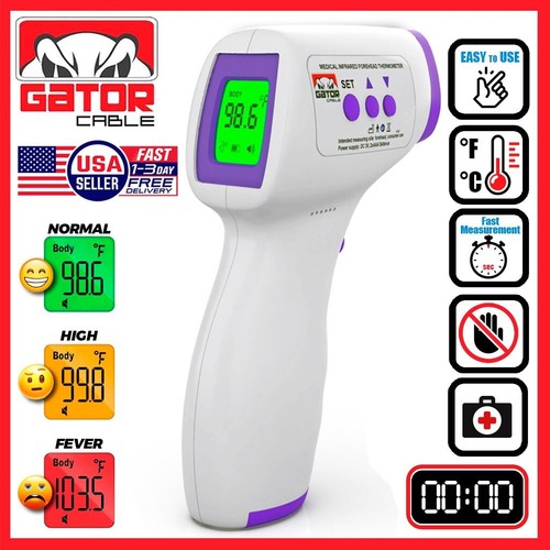 Infrared Digital Thermometer Human Body Forehead Temperature Gun LED No-Contact