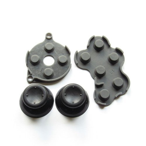 2 Original Xbox Thumbsticks + Button Contact Conductive Pads New