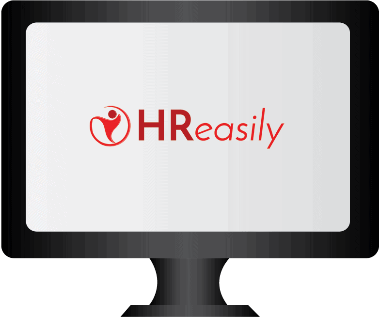 A monitor with HReasily Logo
